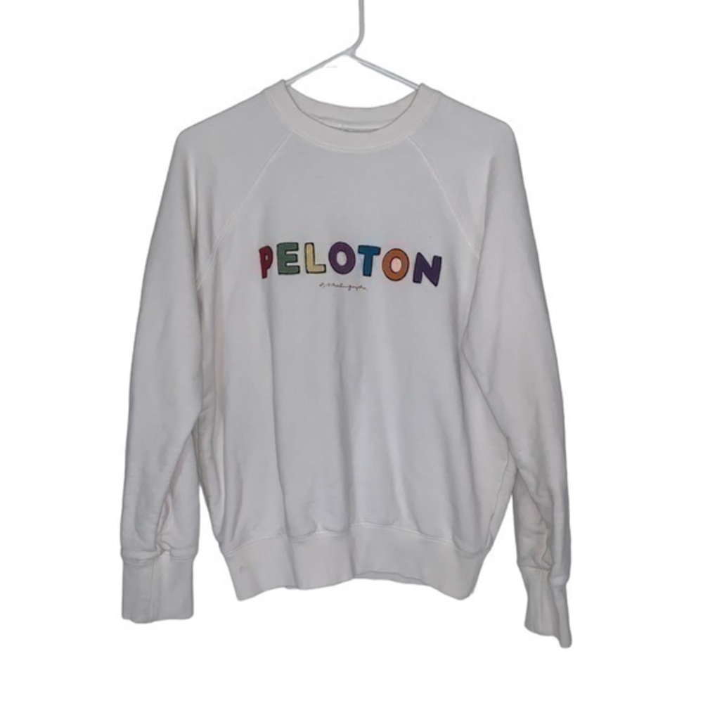 Spiritual Gangster x Peloton White Crew Neck Sweater Size Small